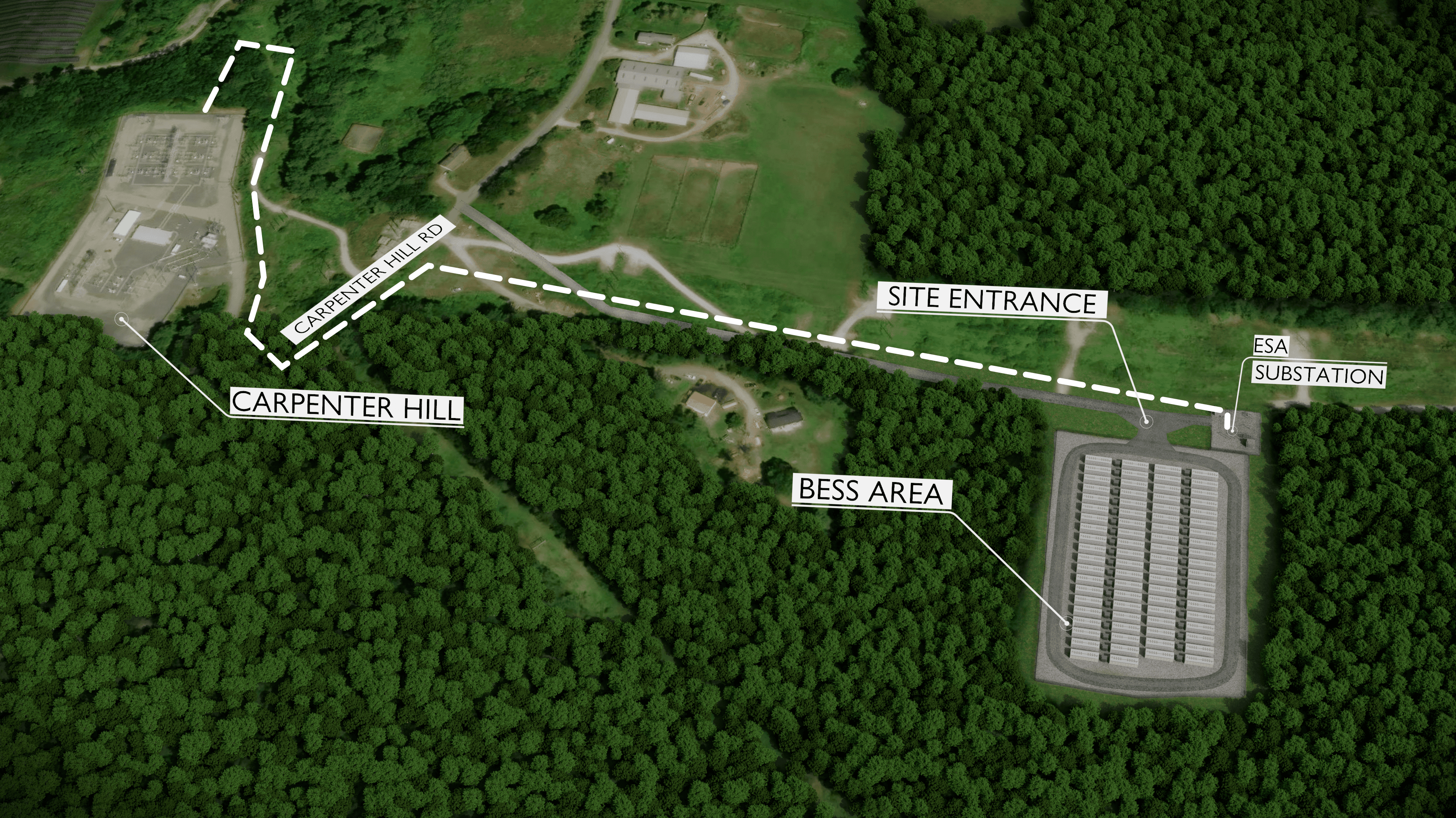 Carpenter Hill Aerial Render