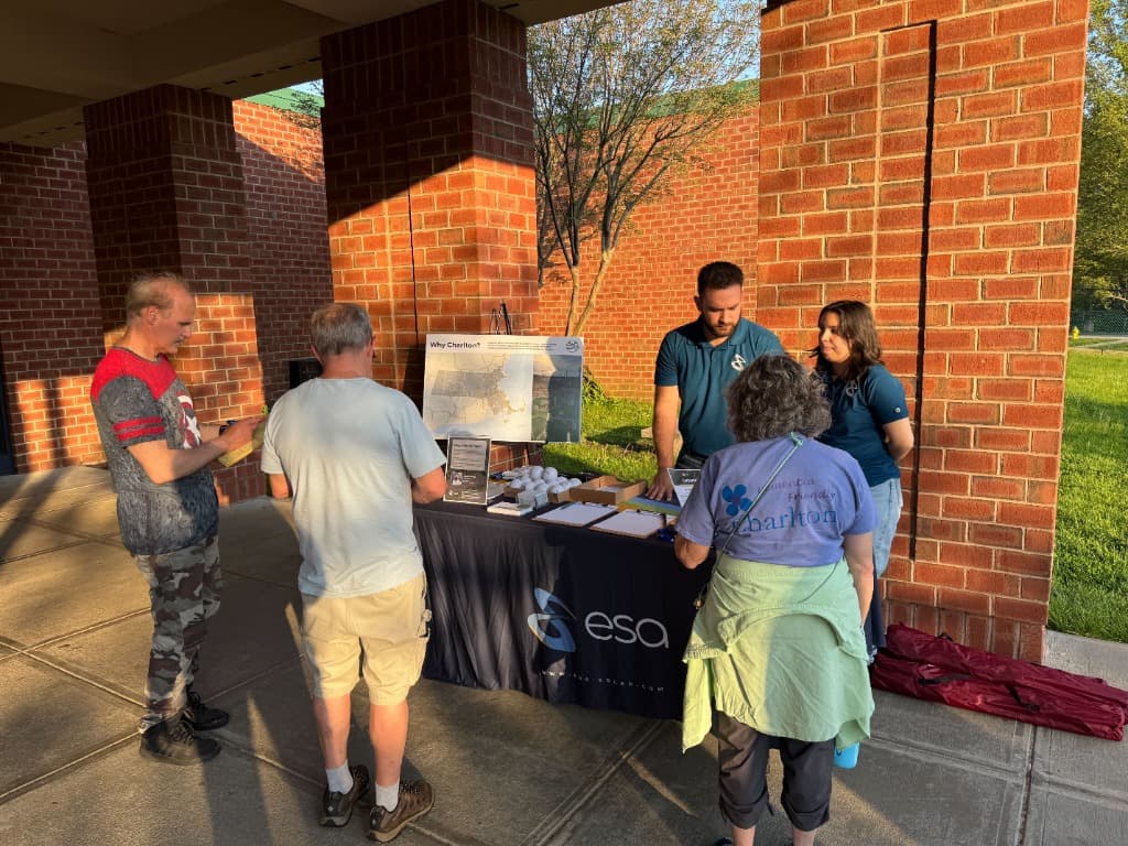 Outreach Table at Annual Town Meeting